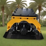 Compacteur de sol pour excavatrice avec plaque d'adaptation